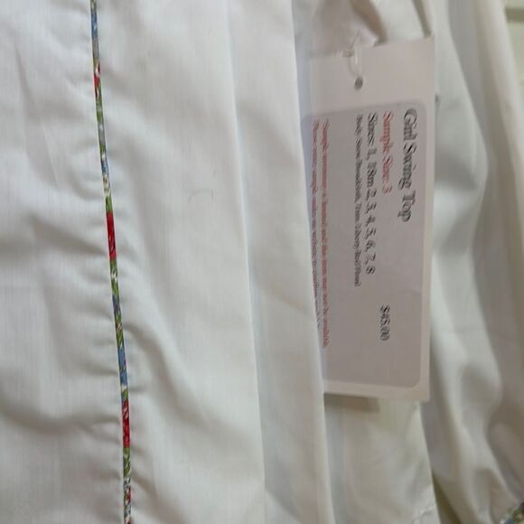 NWT red beans sample size 3 swing top with Floral Trim - Picture 3 of 4